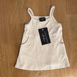 NWT Little Bipsy Cream Ribbed Dress | 3–6 Months